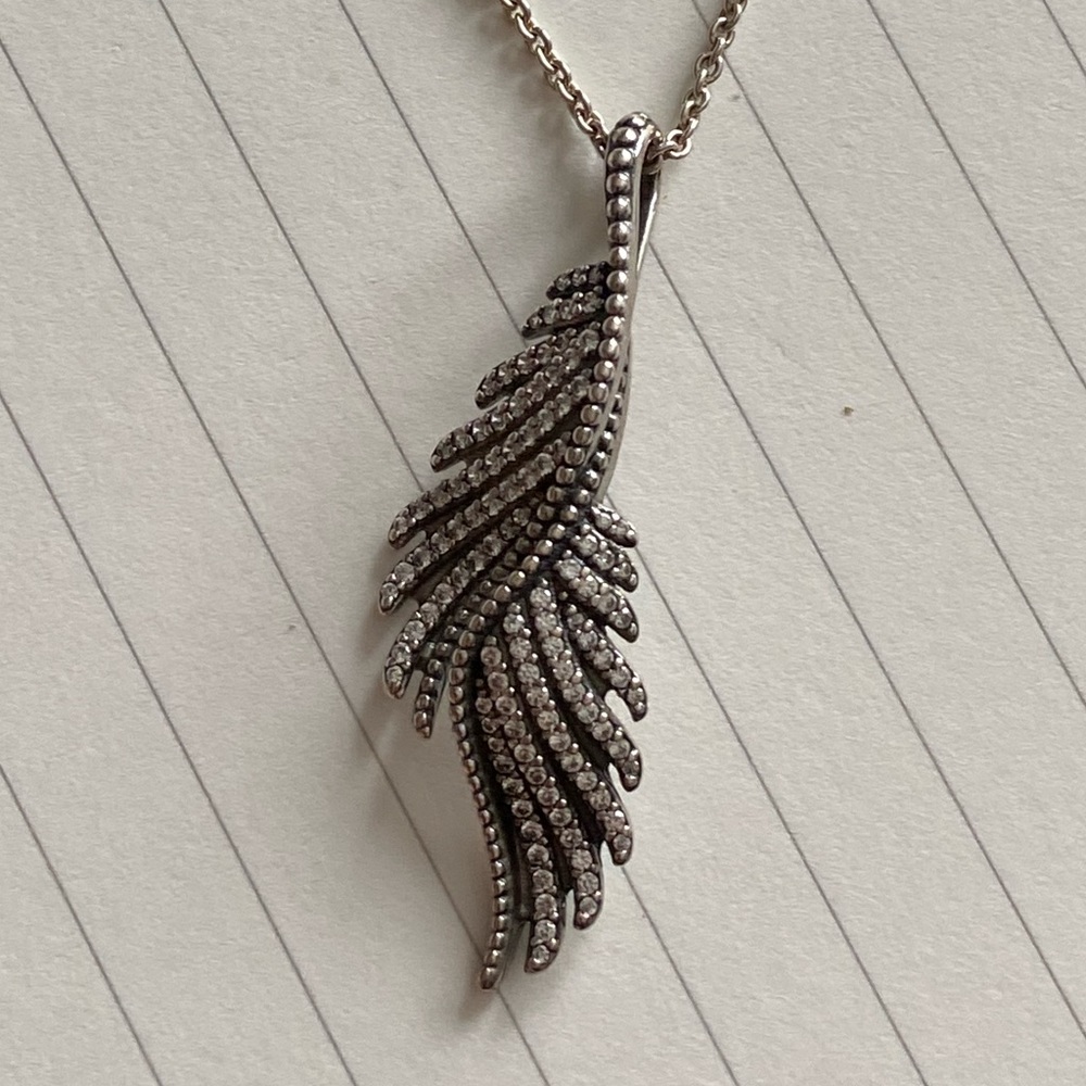 Pandora necklace- wings/feather